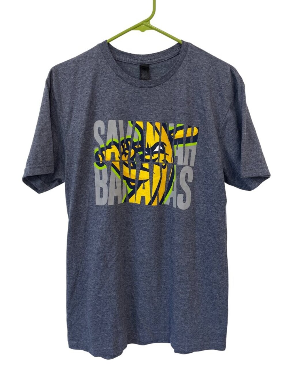 Savannah Bananas Tee Medium Gildan Softstyle Graphic Short Sleeve Heather Gray